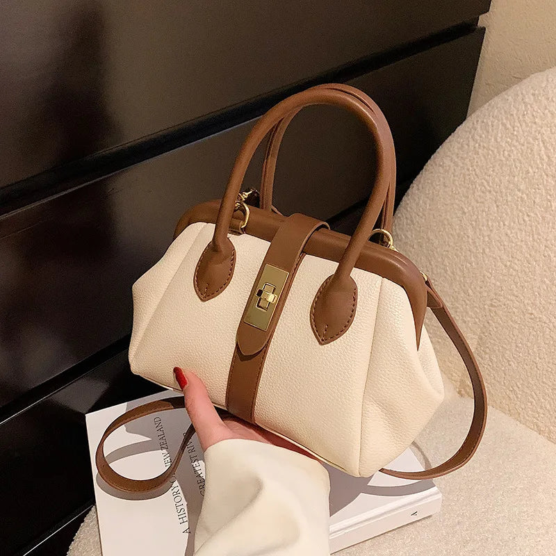 Green Shoulder Bag Short Handle Long Strap Women Handbag