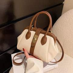 Green Shoulder Bag Short Handle Long Strap Women Handbag