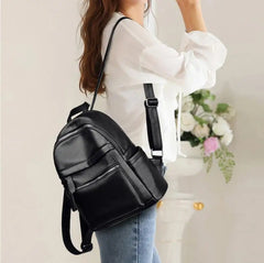 High PU Leather Backpack Women Travel School Bags Teenage Girls Shoulder Bag