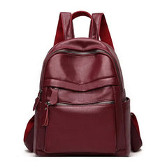 High PU Leather Backpack Women Travel School Bags Teenage Girls Shoulder Bag