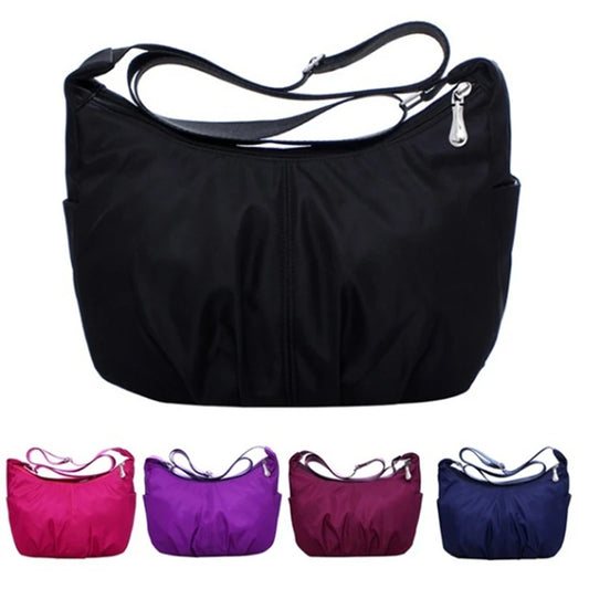 Waterproof Nylon Hobo Messenger Bag Women Crossbody Shoulder Bag