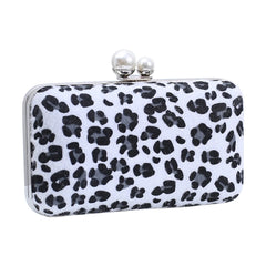 Leopard Print Evening Bag with Chain Drop for Wedding Banquet