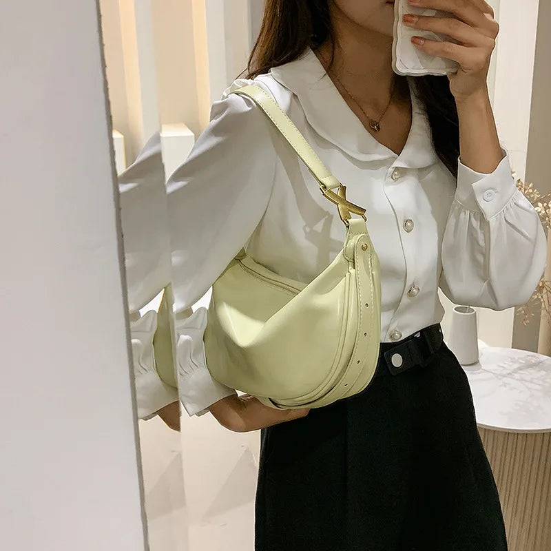 Urban Solid High-quality Texture Pu Women's Bag Shoulder Messenger Bag Tote Bags
