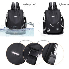 Women's Casual Nylon School Bag with Detachable Strap