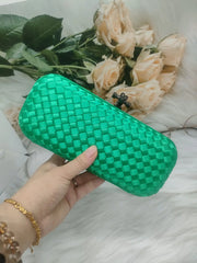 Silk Hand-woven Lock Handbags Chain Shoulder Messenger Crochet Bag