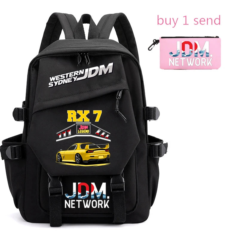 JDM Backpack Women's Satchel Student Laptop Bag