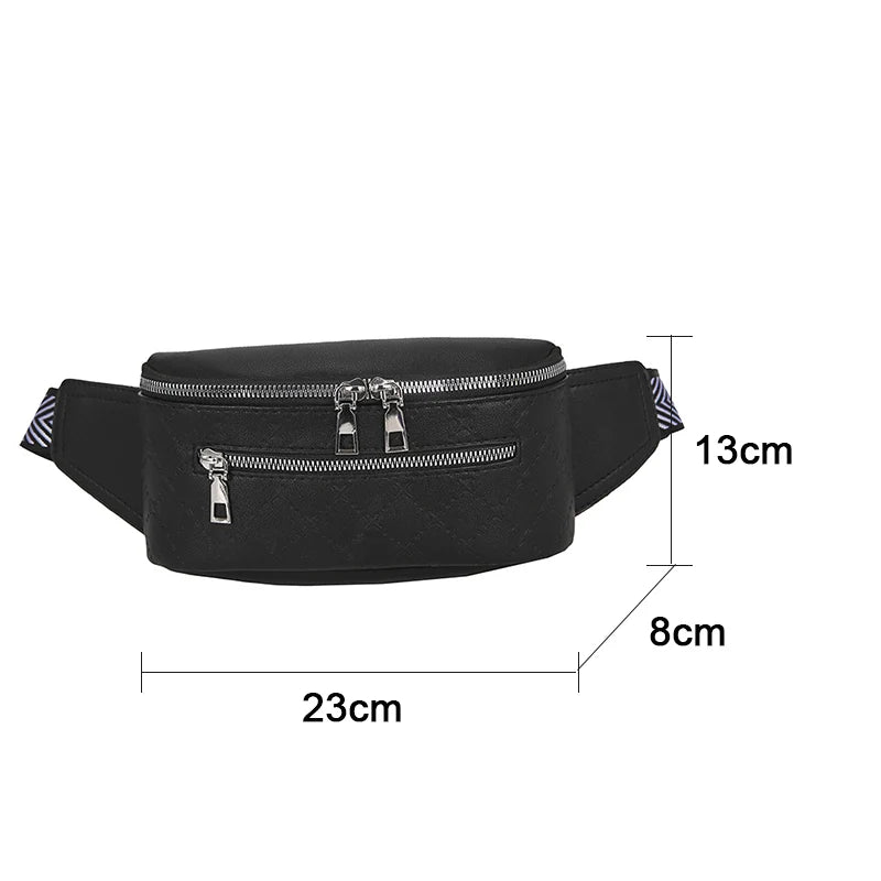 Diamond Lattice Ladies Chest Bag Female Shoulder Waist Packs