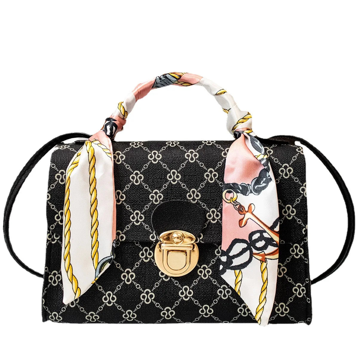 Fresh Summer Women's Handbag Flower Material Small Square Totes