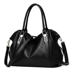 Women's Soft Leather Tote Bag with Adjustable Shoulder Strap
