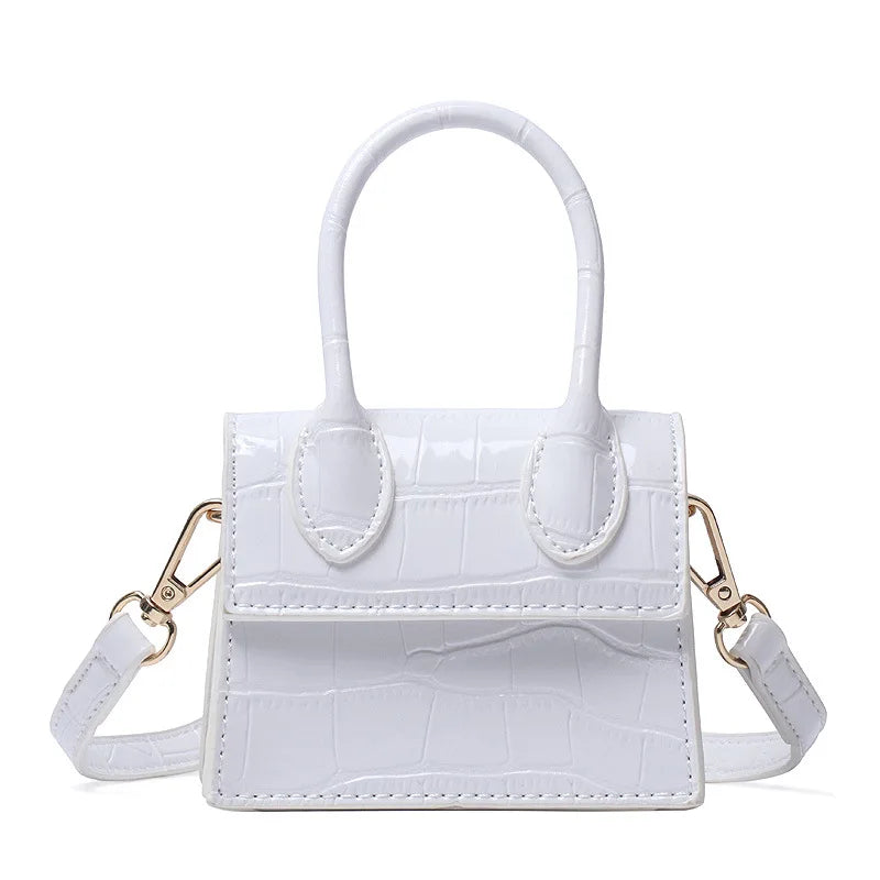 Women's Crocodile Shoulder Bag PU Leather Clutch Messenger Bag