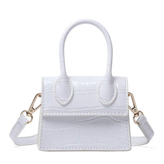 Women's Crocodile Shoulder Bag PU Leather Clutch Messenger Bag