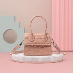 Women's Crocodile Shoulder Bag PU Leather Clutch Messenger Bag