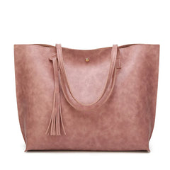 Women's PU Leather Shoulder Tote Bag Soft Leather Large Capacity