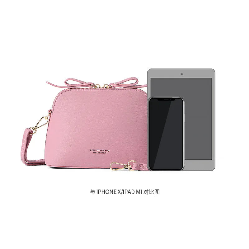 Ladies PU Leather Shoulder Bag Women Messenger Bag Shell Bag