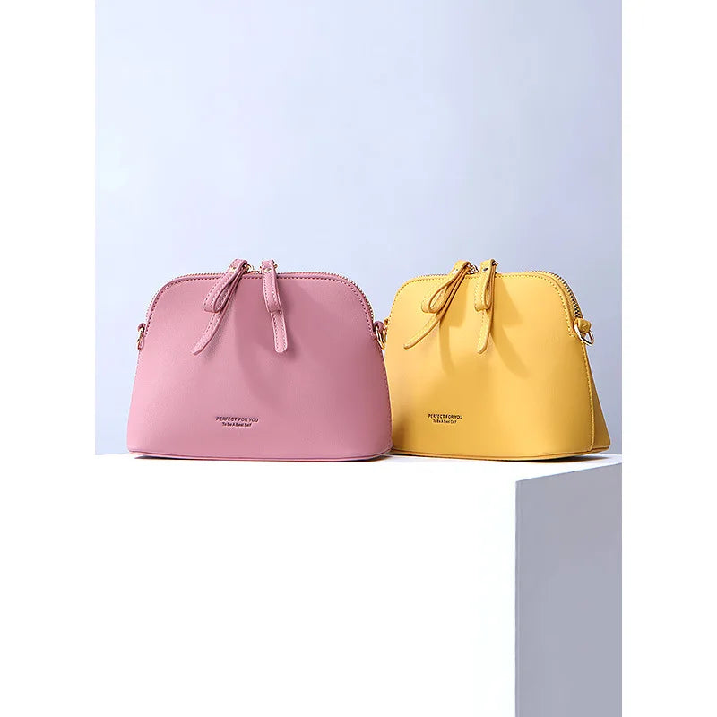 Ladies PU Leather Shoulder Bag Women Messenger Bag Shell Bag