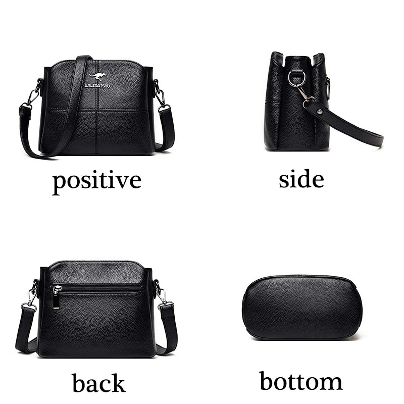 Fashionable Women Shoulder Bags Anti Theft Messenger Bag Solid High Capacity
