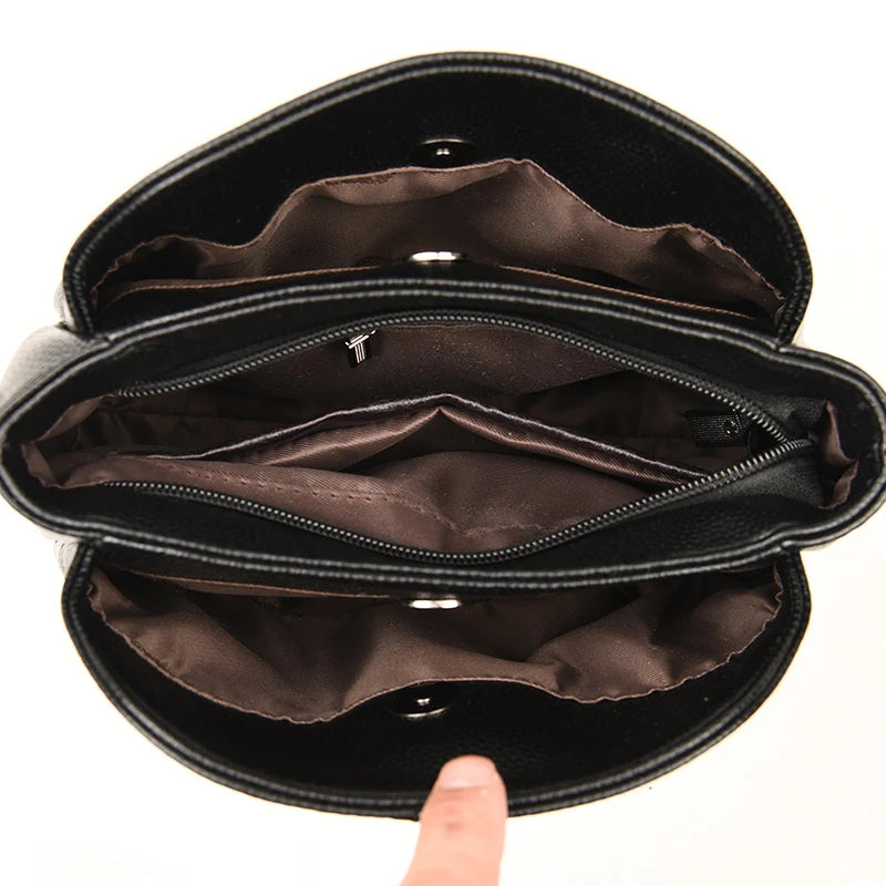 Fashionable Women Shoulder Bags Anti Theft Messenger Bag Solid High Capacity