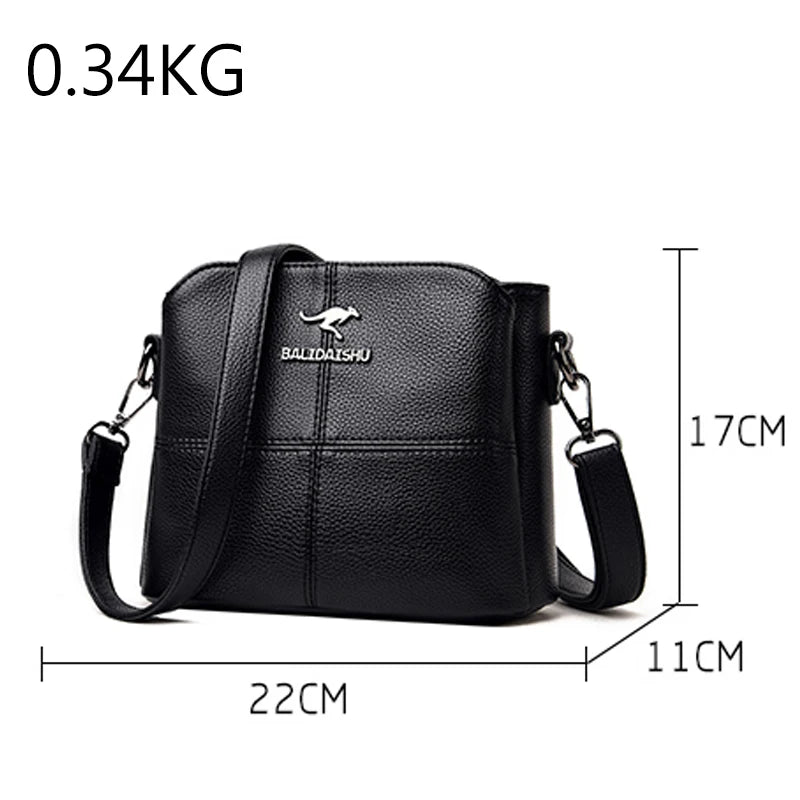 Fashionable Women Shoulder Bags Anti Theft Messenger Bag Solid High Capacity