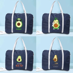 Avocado Printing Foldable Travel Bag Large Capacity Duffle Bag