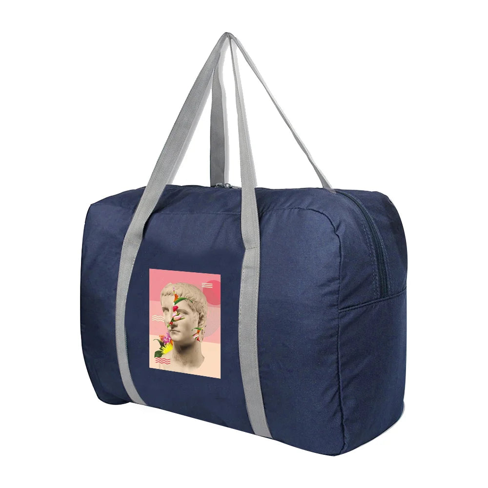Large Capacity Folding Travel Bags Duffle Bag Funny Printed Travel Storage Bags