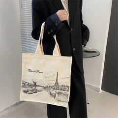 Large Canvas Shoulder Bag Women's Handbag Tote Beach Bag