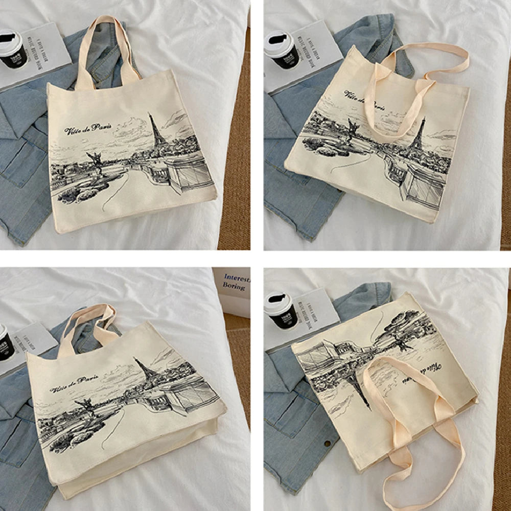 Large Canvas Shoulder Bag Women's Handbag Tote Beach Bag