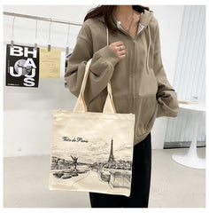 Large Canvas Shoulder Bag Women's Handbag Tote Beach Bag