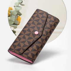 Large Capacity Soft Leather Wallet Printed Long Wallet For Womens Purse