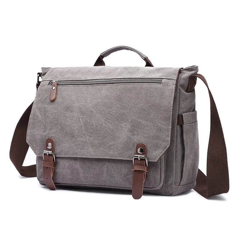 Large Capacity Vintage Canvas Briefcase Men Messenger Bags