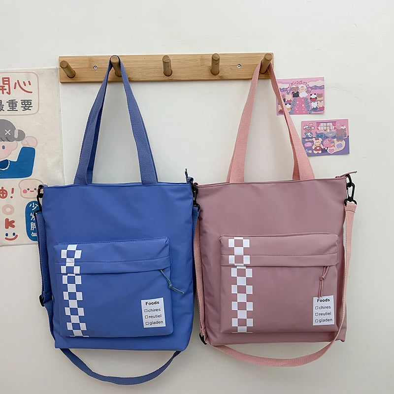 Leisure Nylon Tote Bag Large Capacity Waterproof Lady Slope Bag