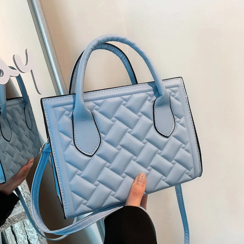 Lingge Clutch Bags High Handbags Leather Duffle Bag
