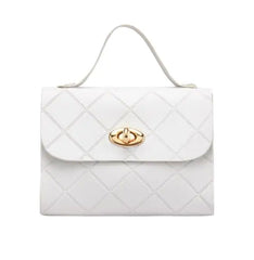 Lingge Embossed Small Square Handbags for Women