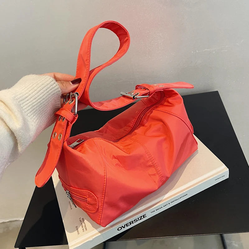 Large Nylon Shoulder Bag for Women