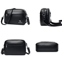 Split Leather Women Shoulder Bag Solid Handbag Mobile Phone Purse