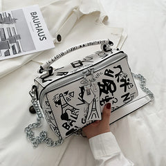 Graffiti Crossbody Handbag Shoulder Bag for Women