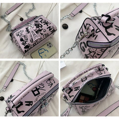 Graffiti Crossbody Handbag Shoulder Bag for Women