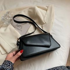 Leather Armpit Bag Women Shoulder Handbag Crossbody Small Square Bag