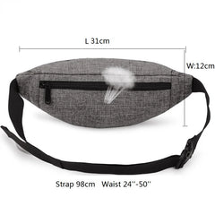 Men Waist Bag Pack Casual Money Phone Belt Bag Canvas Fanny Pouch
