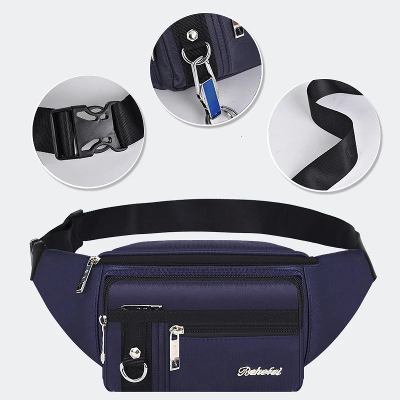 Men Waist Bag Pack Wallet Purse Phone Belt Bag Pouch
