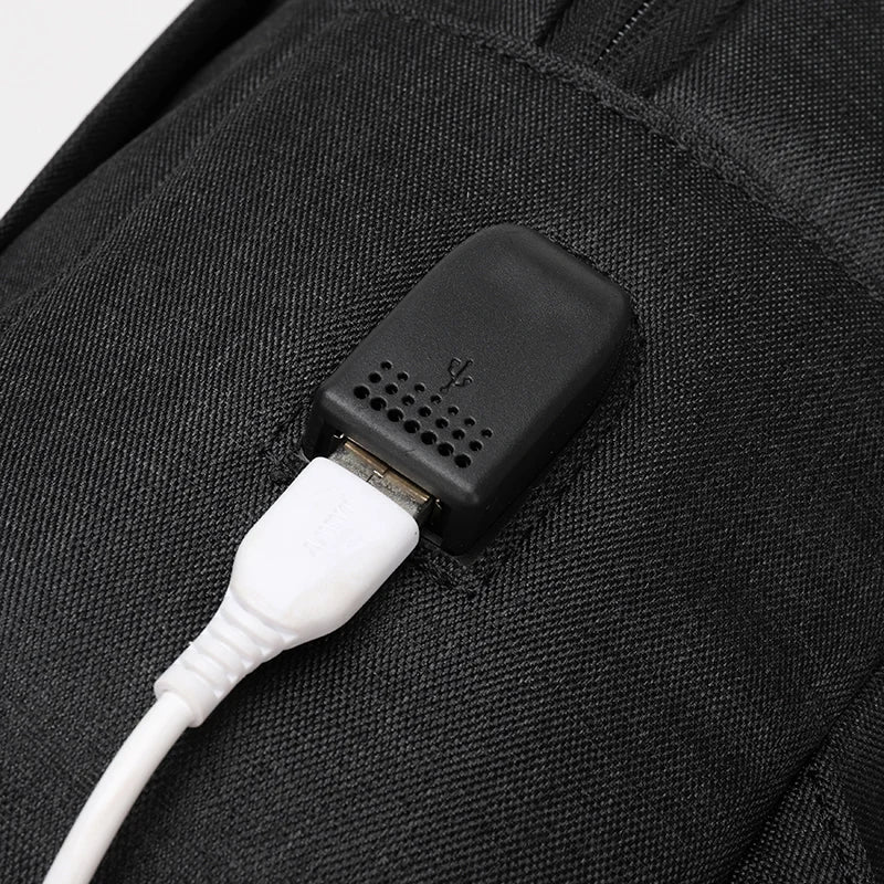 Men's Backpack 15.6 Inch Laptop Bag USB Charging Waterproof Rucksack
