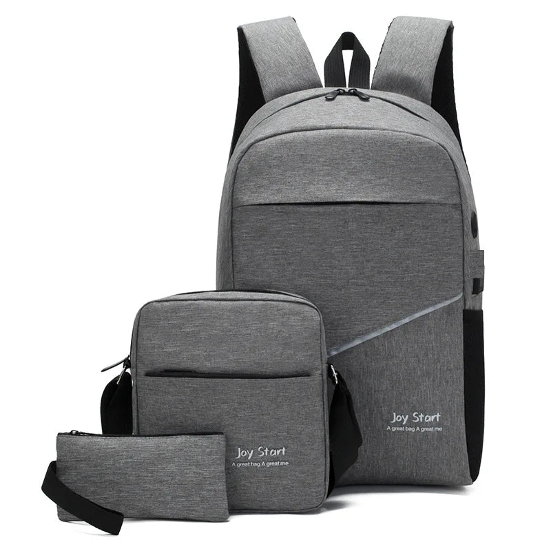 Men's Waterproof Backpack with USB Charging Port