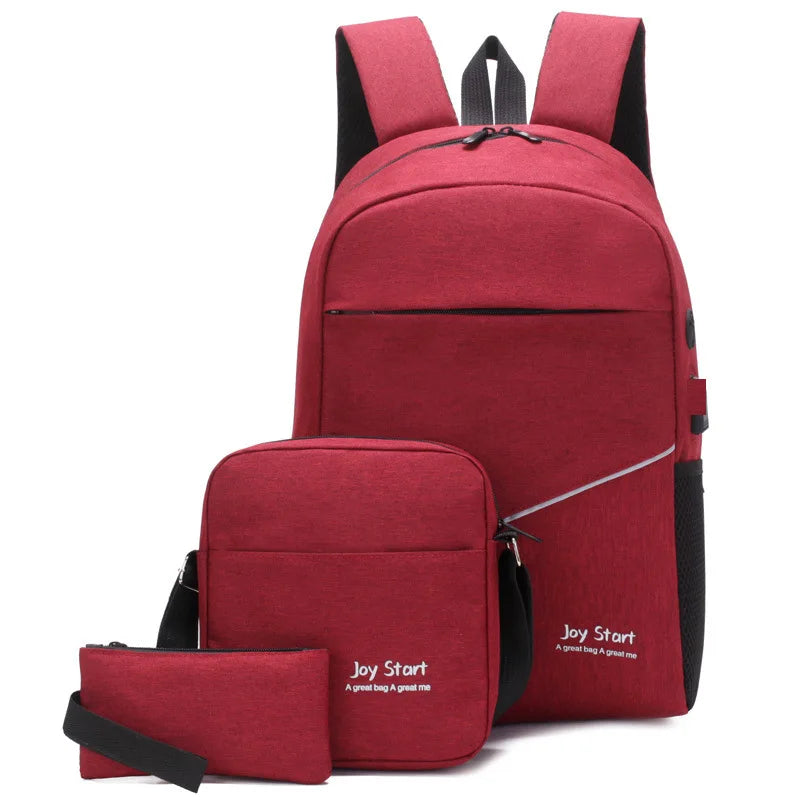Men's Waterproof Backpack with USB Charging Port