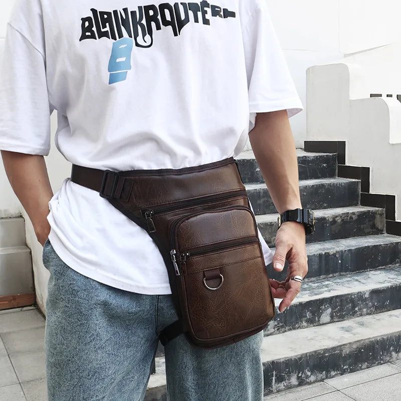 Men's Pu sports bag waist bag