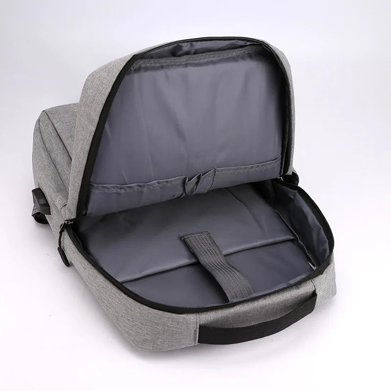 Men's Business Backpack USB Port Large Capacity 15.6-inch