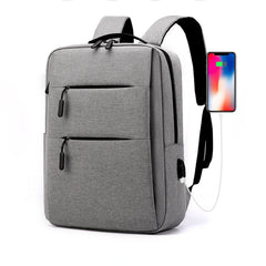 Men's Business Backpack USB Port Large Capacity 15.6-inch