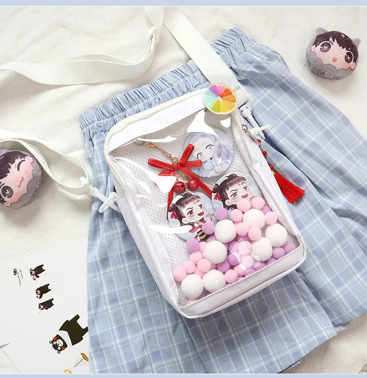 Small Clear Crossbody Bag Transparent Ita Shoulder Purse for Phone