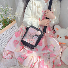 Small Clear Crossbody Bag Transparent Ita Shoulder Purse for Phone