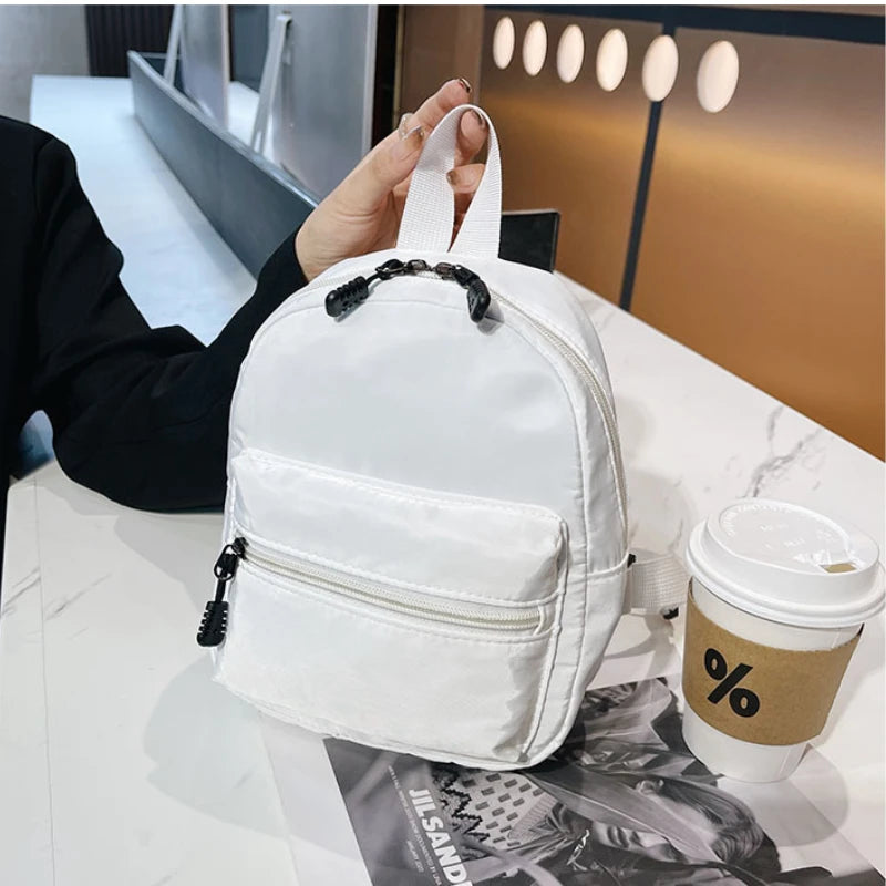 Mini Nylon Backpack for Teen Girls Small School Bag Rucksack