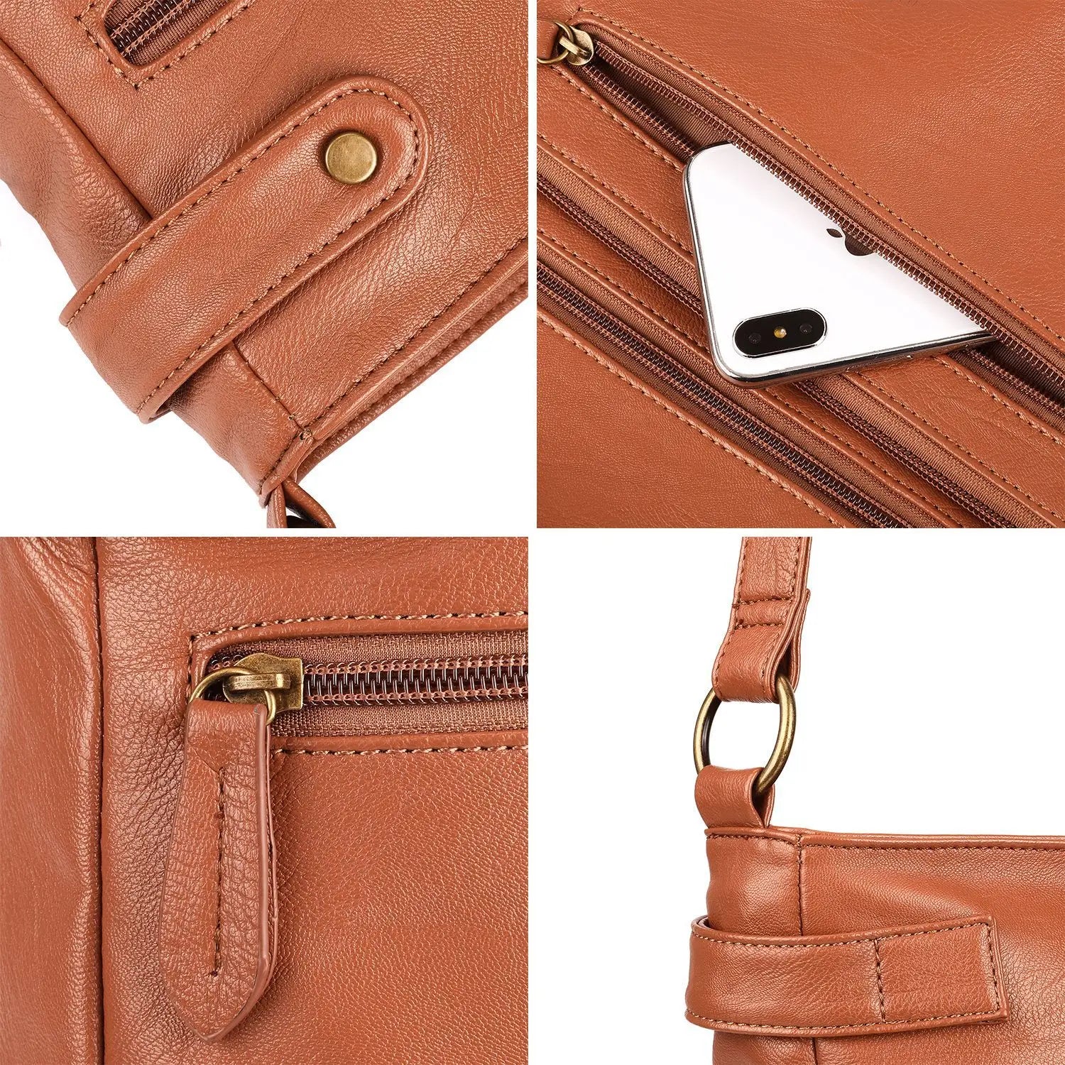 PU Leather Shoulder Bag Female Messenger Bag Small Square Bag