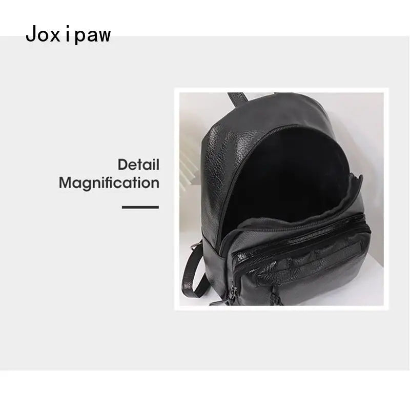 Women's Pu Leather Backpack Large Capacity Casual Travel Bag